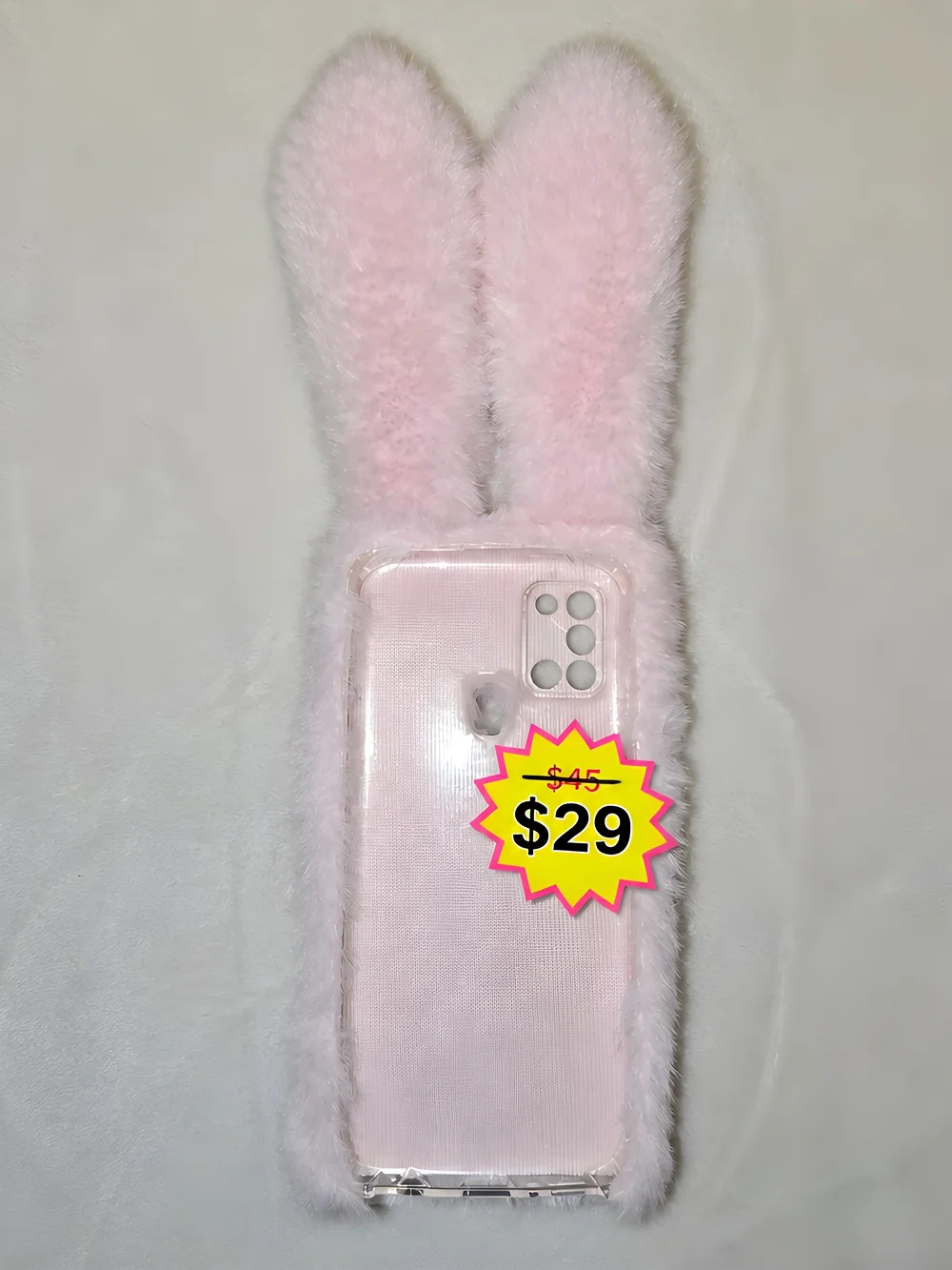 Samsung Galaxy S24 Ultra Pink Plush Floppy Ears bunny Rabbit Phone case